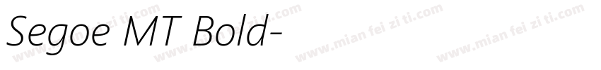 Segoe MT Bold字体转换